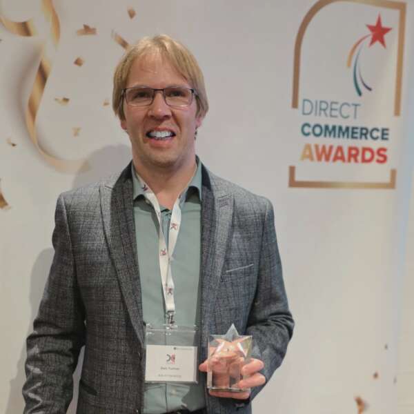 Ark-H's Client Services Director (Dan) collecting the award!